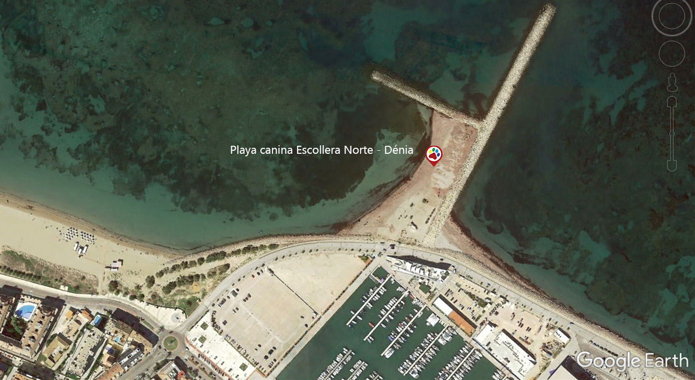 Vista aérea de la Playa de la Escollera Norte -Denia