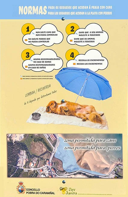 Playas para perros - A Coruña - A Proba do Caramiñal - Playa Arenal